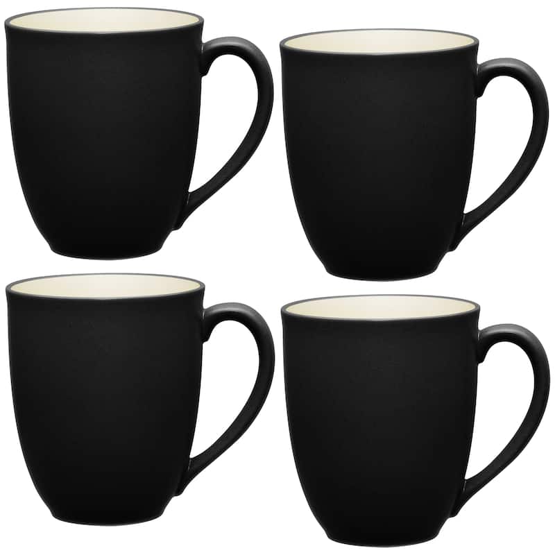 Noritake Colorwave Set Of 4 XL Large Mugs, 18 Oz. - Graphite