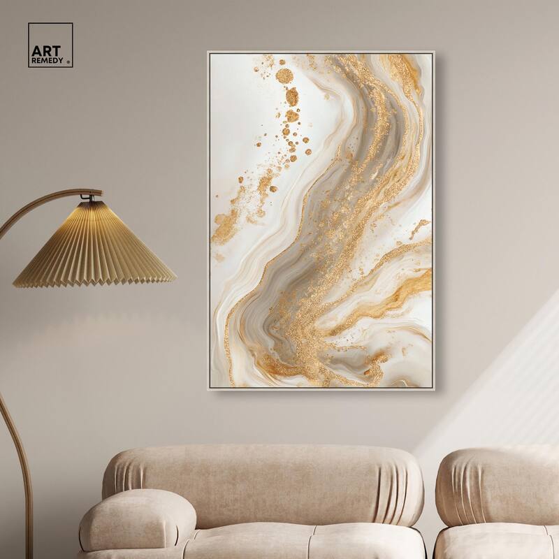 Gold Vein Canvas by Art Remedy