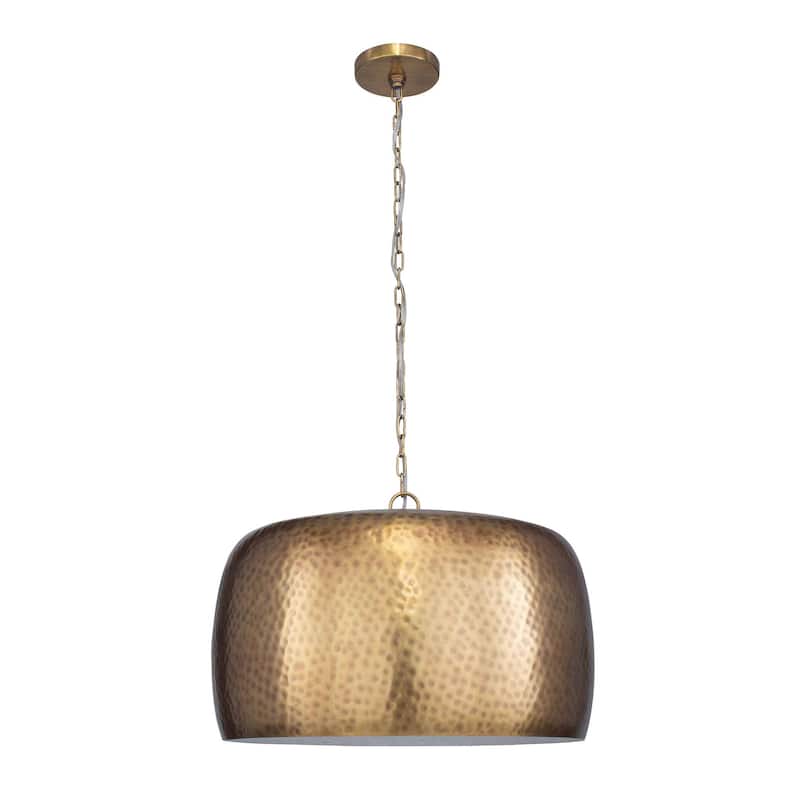 Uttermost 21610 Lemont 24" Wide Pendant with Hammered Metal Shade