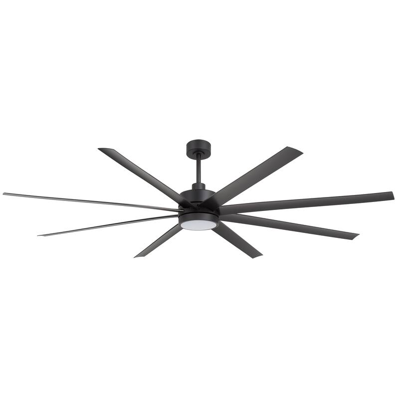 Large 84-inch Industrial LED Ceiling Fan with Light and Remote(8-Blade)