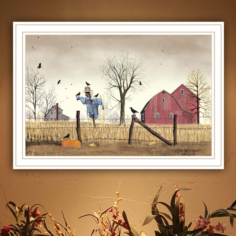 Framed Wall Art - After the Harvest, White Frame
