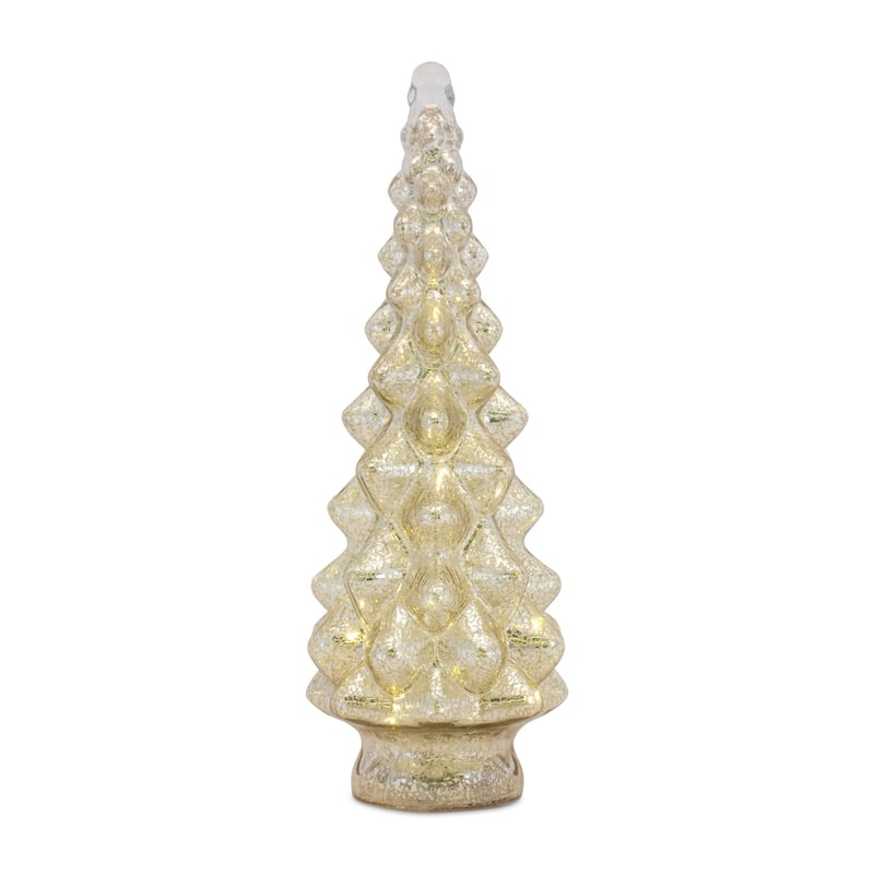 Set of 3 LED Lighted Silver Christmas Tree Tabletop Decor 13"