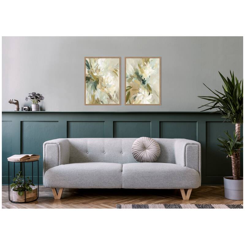 Kate and Laurel Garden No. 1 & No. 2 2 Piece Framed Canvas Wall Art Set by Amy Lighthall