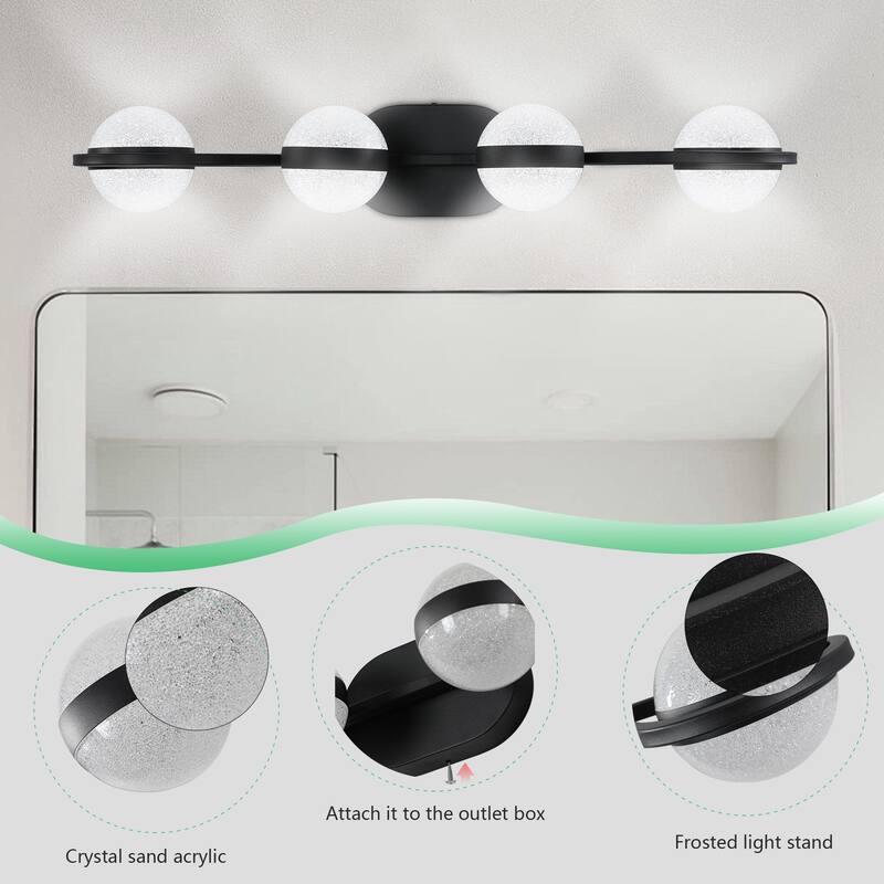 Modern Bathroom Vanity Light with 4 LED Bulbs
