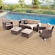 Option Brown Wicker Sand Cushion