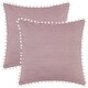 preview thumbnail 2 of 4, 1 Pair Striped Pillow Cover with Pom Pom Fringe for Home Cushion Case