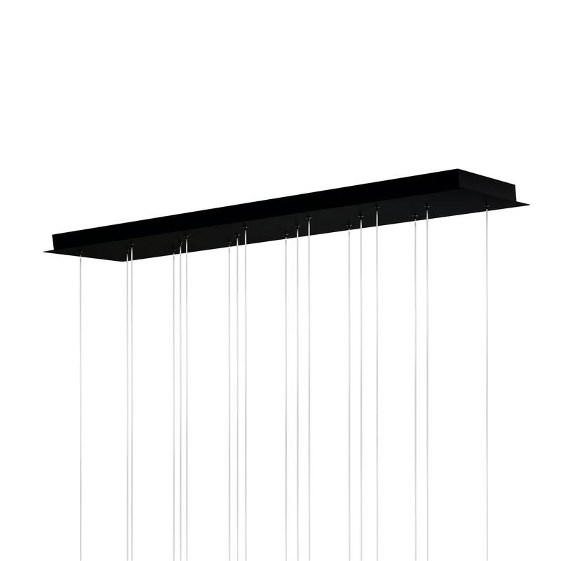 Dragonswatch Integrated LED 48in 18 Pendant Black Chandelier
