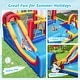 preview thumbnail 5 of 8, Gymax Inflatable Water Slide Giant Kids Water Park w/ Double Slides &