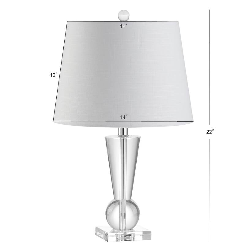 Ashley 22" Crystal LED Table Lamp, Clear by JONATHAN Y