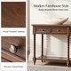 preview thumbnail 17 of 26, HUALAL HOME Dennis Farmhouse Modern 2-Drawers Wood Console Table with Solid Wood Legs