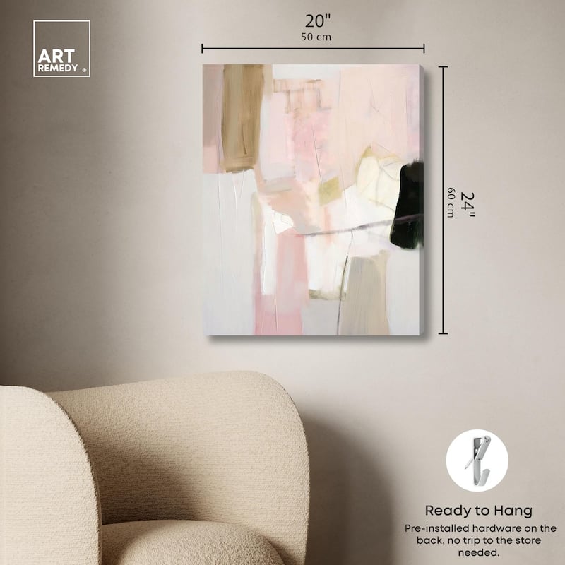 Pistachio Pink II Canvas by Art Remedy, Gallery Wrapped