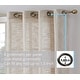 preview thumbnail 3 of 62, HLC.me Madison Faux Linen Textured Sheer Privacy Sun Light Filtering Window Grommet Thick Curtains Panels, Set of 2