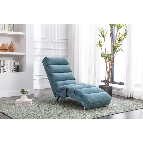 Modern Massage Linen Chaise Lounge Indoor Chair Blue