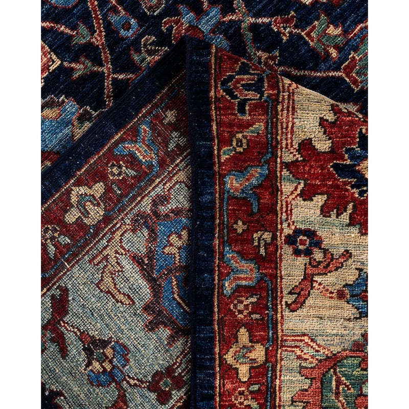 Serapi One-of-a-Kind Hand-Knotted Area Rug - Blue, 8' 1" x 9' 10" - 8' 1" x 9' 10"