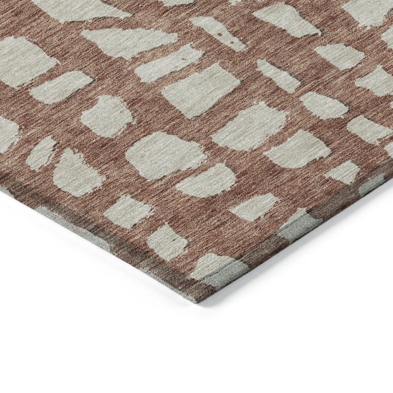 HomeRoots Abstract Transitional Rectangle Outdoor Rug