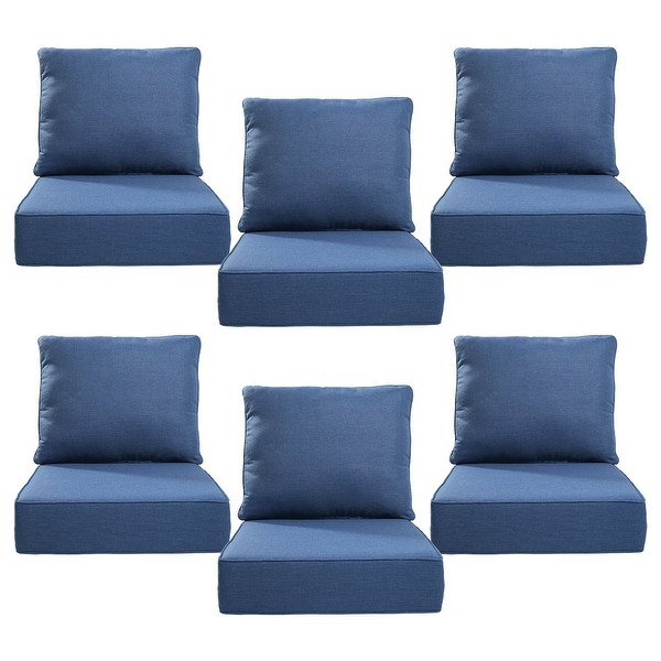 Gymojoy 6-Inch Thick Outdoor Deep Seating Cushion Set, 22