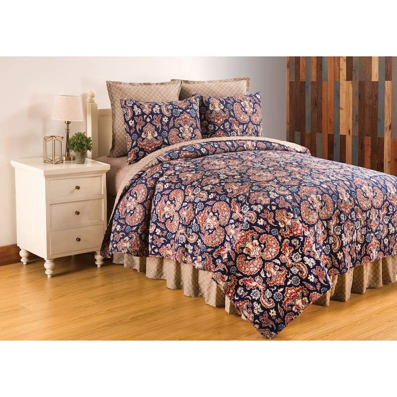 Rosamund Damask Mini Quilt Set 2 - Blue