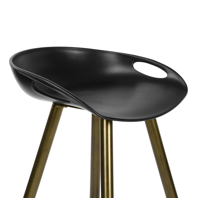 Homylin 32IN PP Seat Bar Stools with Steel Legs 2PCS