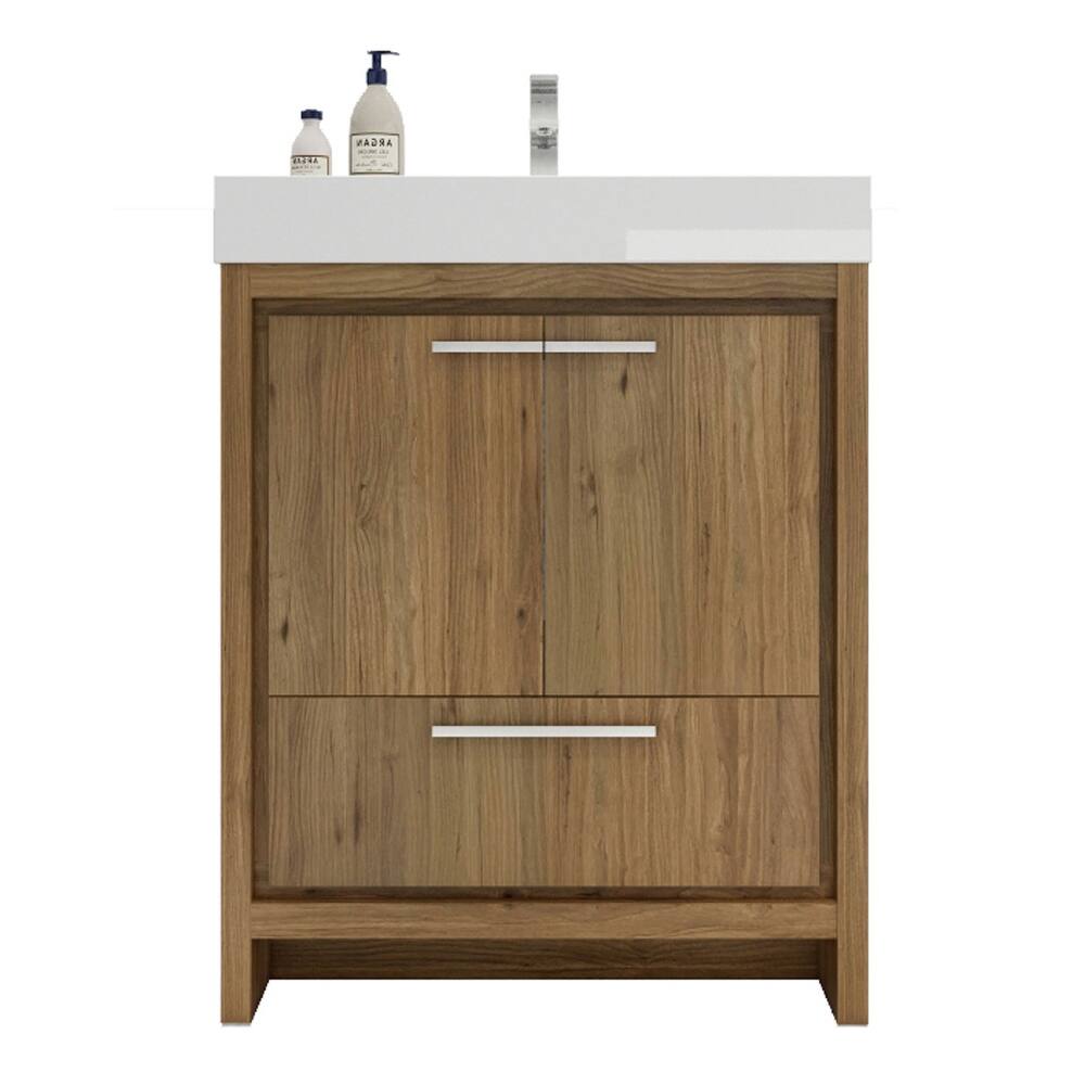 Dove 30'' Freestanding Vanity with Reinforced Acrylic Sink