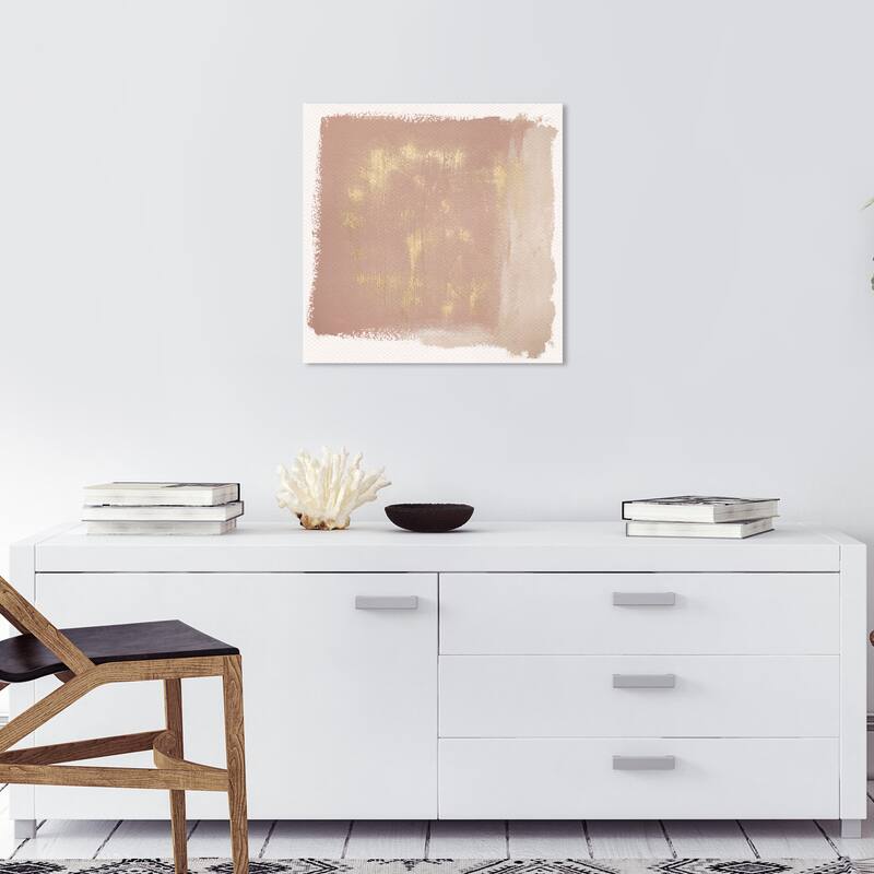 Wynwood Studio Canvas Abstract Cloudy Dreams Brown and Light Brown Modern & Contemporary Wall Art Canvas Print - 20 x 20