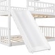preview thumbnail 24 of 41, Versatility Full-Over-Full-Over-Full Triple Bunk Kids Bed with Built-in Ladder,Guardrails and Slide