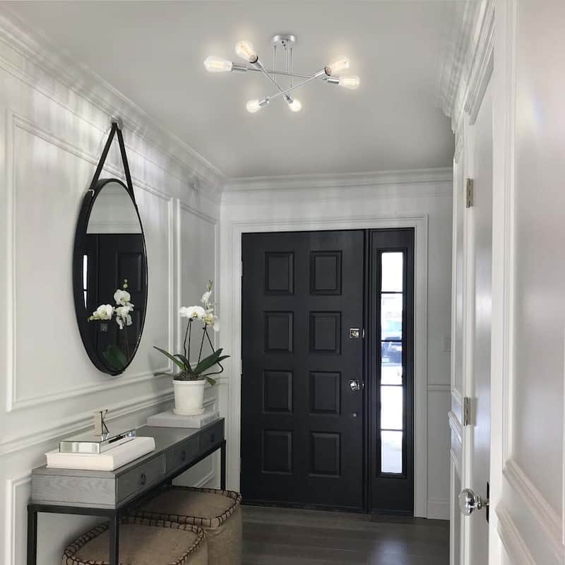 6 - Light Modern Metal 23.62'' Sputnik Semi-Flush Mount Ceiling Light