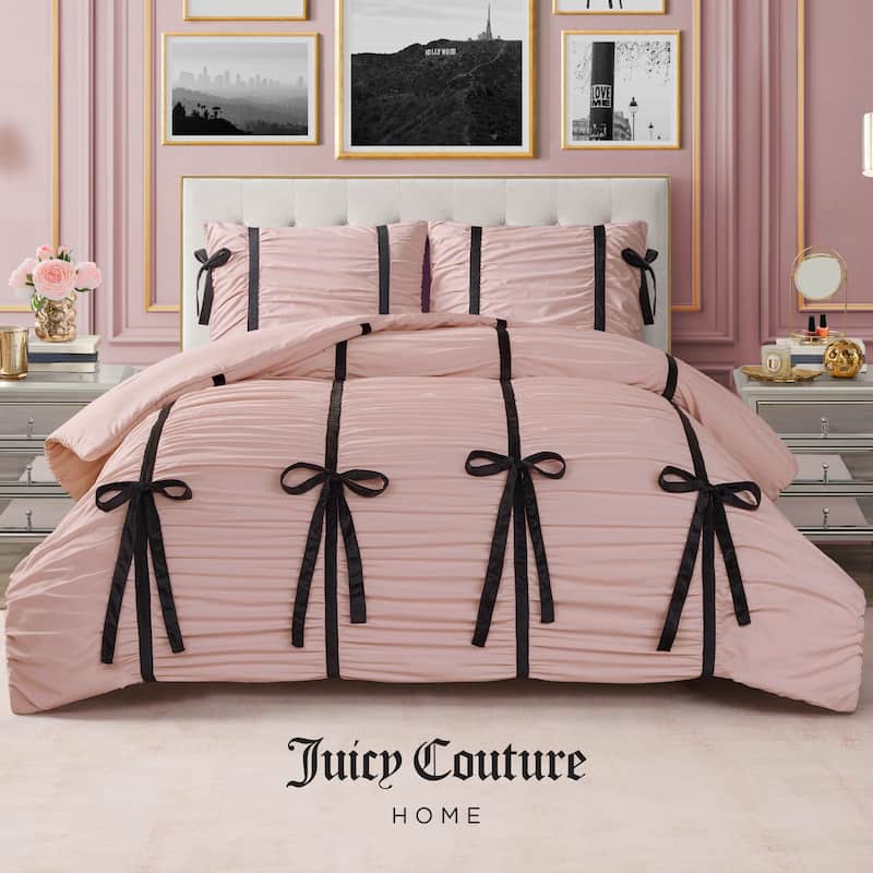 Juicy Couture Amelie Bows Ruched Comforter Sets