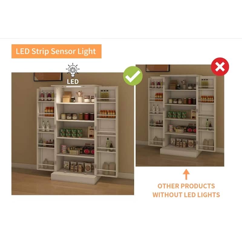 50" Led Kitchen Pantry Cabinet