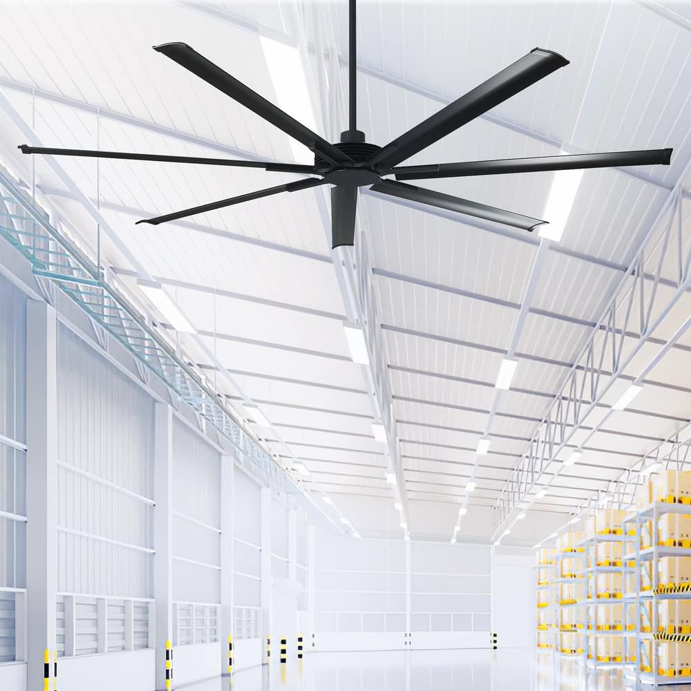 100" Indsutrial Black/ Silver/ White Extra Larger HVLS Commercial Ceiling Fan with Remote - 100" Huge Fan
