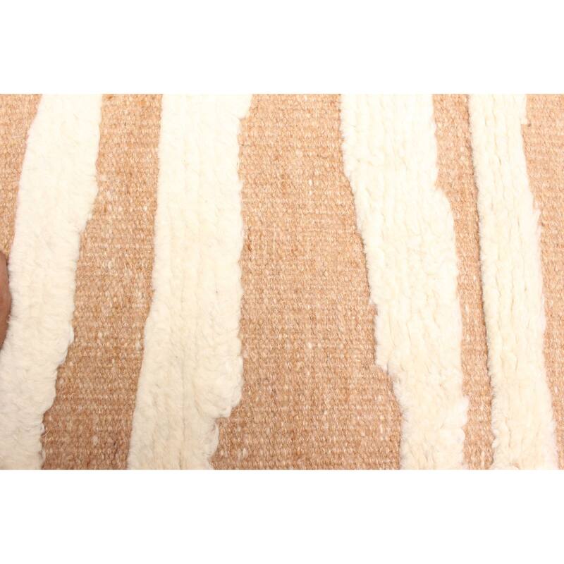 ECARPETGALLERY Hand-knotted Tangier Brown Wool Rug - 5'0 x 8'2