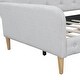 preview thumbnail 48 of 56, Tufted Upholstered Daybed with 4 Solid Pine Legs, Linen Fabric Sofa Bed Frame, Wooden Slat Support, Easy Assemble