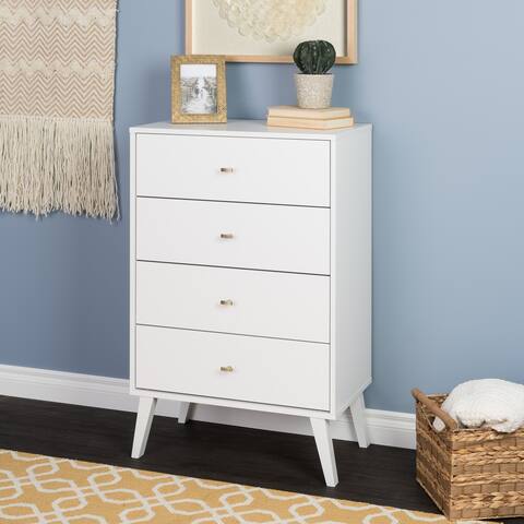 Prepac Milo Mid Century Modern 4-Drawer Chest