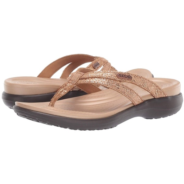 crocs women's capri strappy flip flop