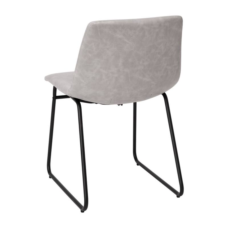 18 Inch Indoor Dining Table Chairs, LeatherSoft Upholstery-Set of 2