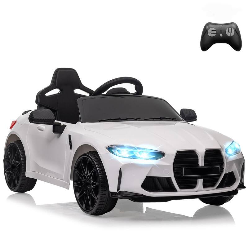 12V Toddler Electric Vehicle,Sports Car with Remote Control - White