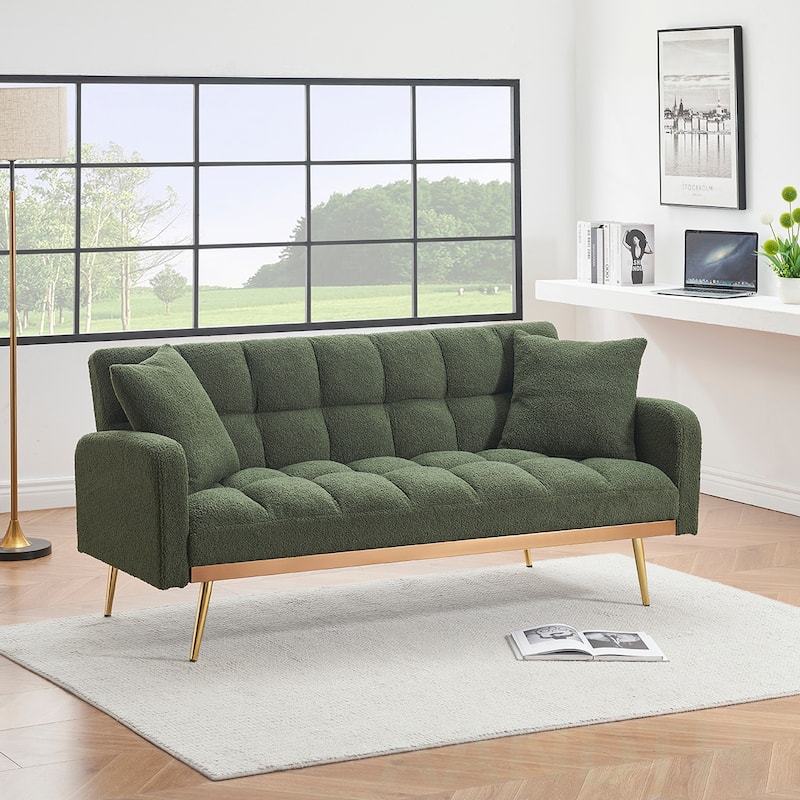 69"Teddy Adjustable Sofa - Green