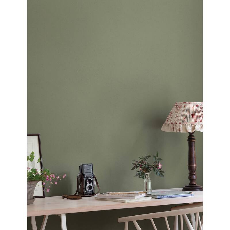 A-Street Prints Parget Skog Olive Textured Wallpaper
