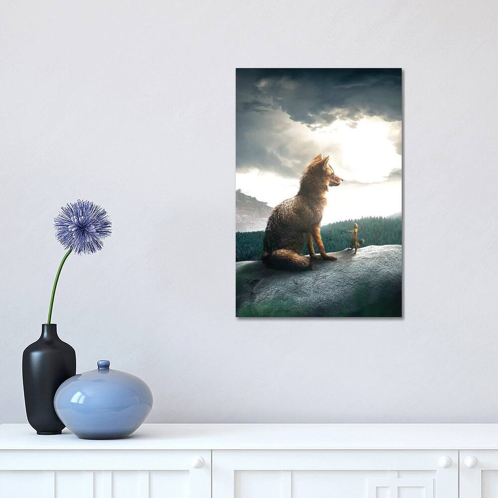 iCanvas "The Fox And Squirrel" by Zenja Gammer Canvas Print