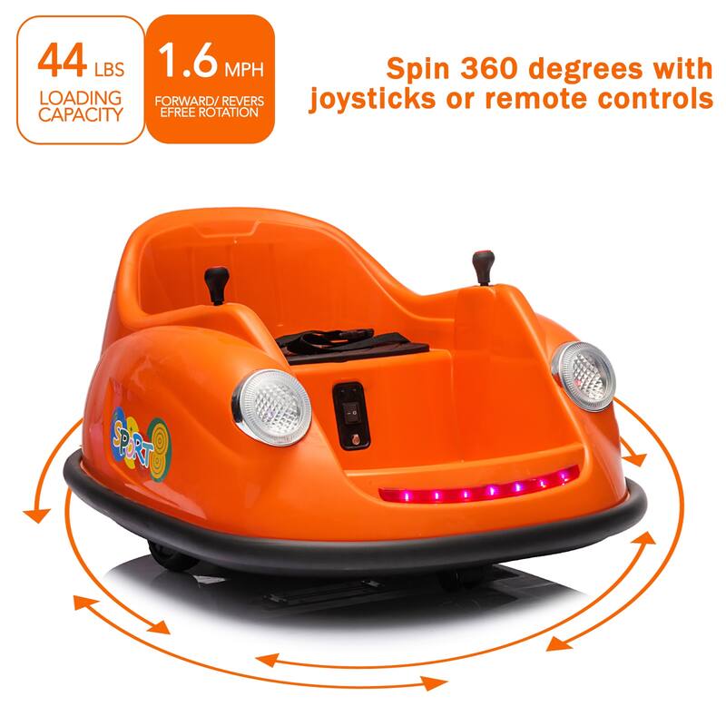 12V Kids Ride On Bumpin Bumper Car 360 Degree Spin