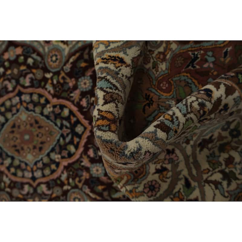 Hand Knotted Oriental 100% Wool Carpet Traditional Floral Beige & Ivories Qum Area Rug - 5' 9'' X 3' 2''