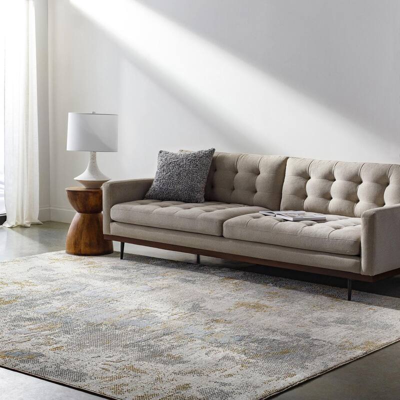 Livabliss Casual Dresden Abstract Area Rug - 10' x 13'11" - Medium Gray