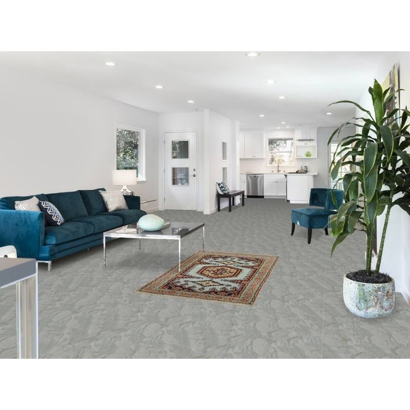 Turquoise Geometric Viss Indian Accent Rug Hand-Knotted Wool Carpet - 3'0"x 5'0"