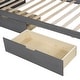preview thumbnail 5 of 13, Twin Platform Daybed with 2 Drawers, Wood Daybed Grey