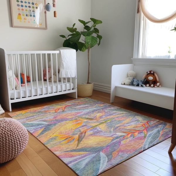 slide 2 of 13, Premium Washable Super Soft Tropical Garden Mayfield Rug Multi - 10' x 14' - Rectangle
