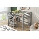 preview thumbnail 20 of 30, Full Size Loft Bed with Built-in Storage Staircase and Clothes Hanger, Space-Saving