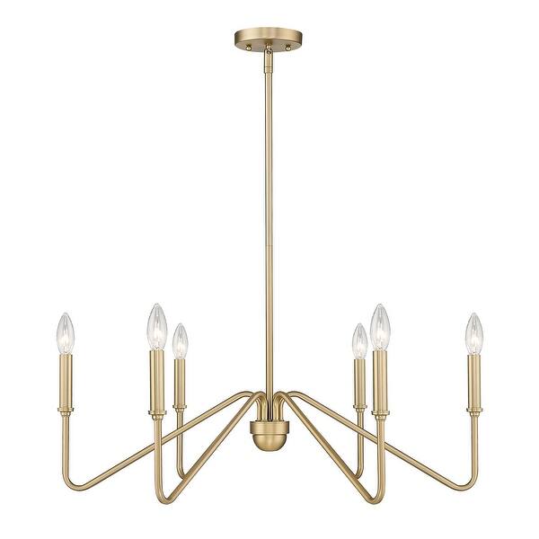 slide 2 of 8, Kennedy 29.75" Wide 6-Light Chandelier Brushed Champagne Bronze with No Shade