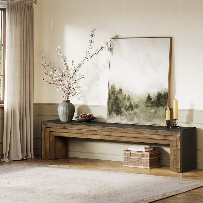 70.9" Extra Long Wooden TV Stand for 75-Inch TVs, Entertainment Center Media Console for Living Room