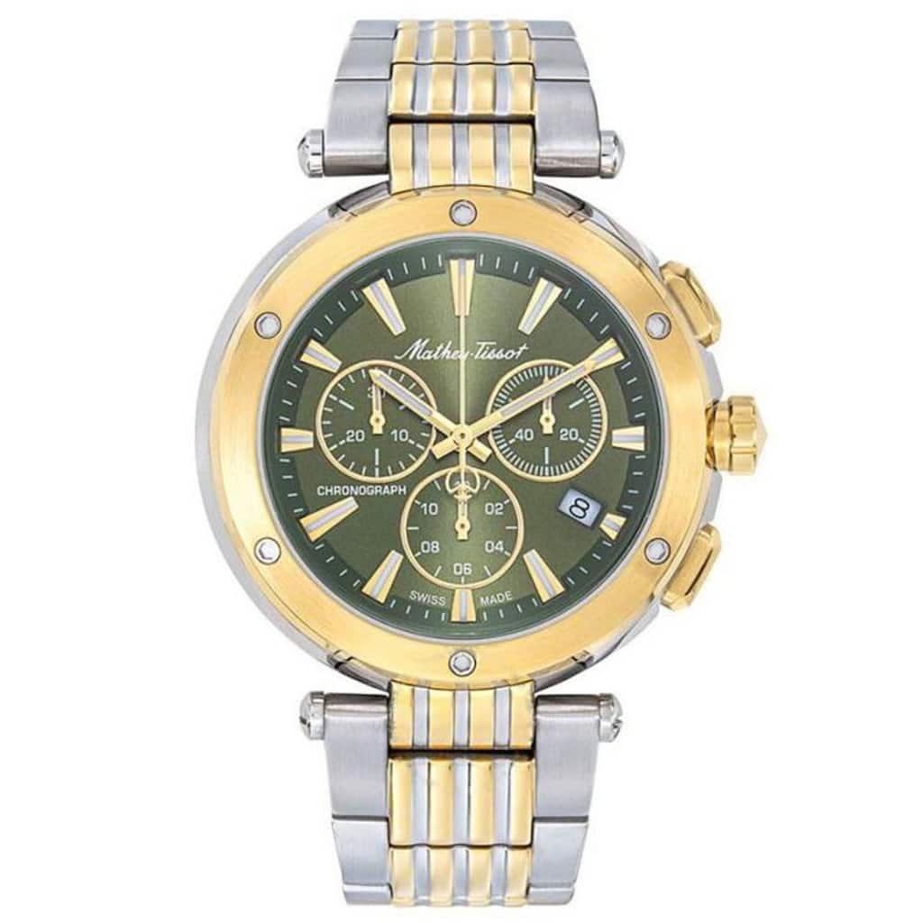 Mathey Tissot Men's Neptune Chrono Green Dial Watch - H912CHBV - 6 (36)