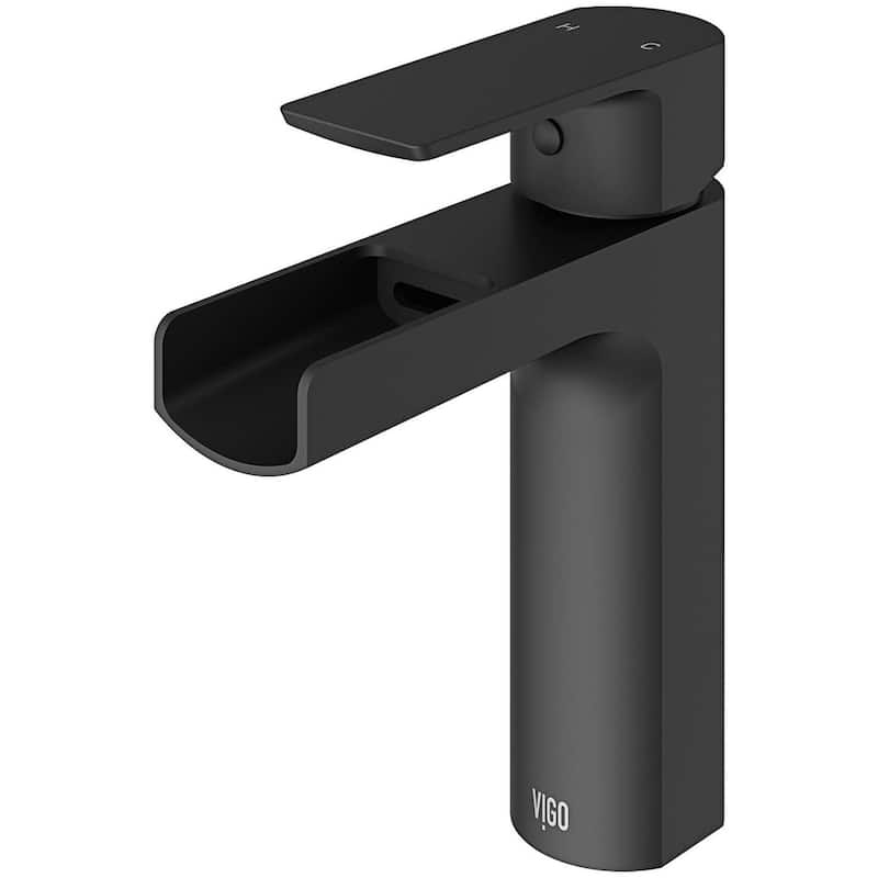 Vigo Ileana 1.2 GPM Single Hole Bathroom Faucet - Matte Black