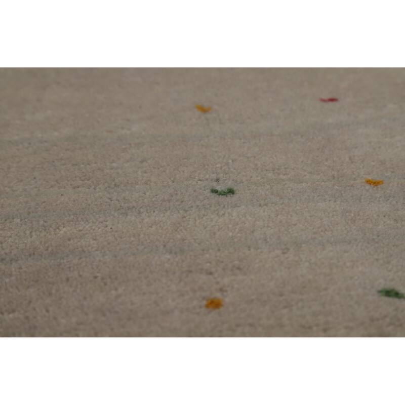 Tribal Gabbeh Oriental Area Rug Handmade Silk Carpet - 9'4" x 11'9"